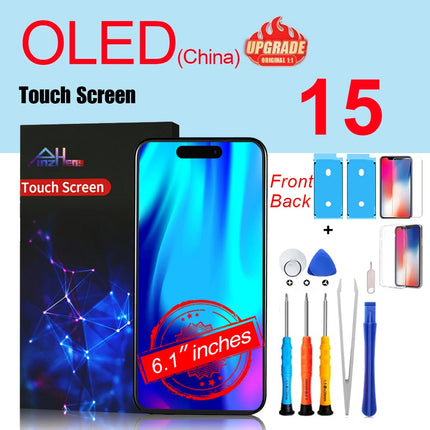 PINZHENG Schermo di alta qualità INCELL LCD OLED per iPhone 14 Pro 15 Plus 13 Pro Max Display per sostituzione iPhone con strumenti