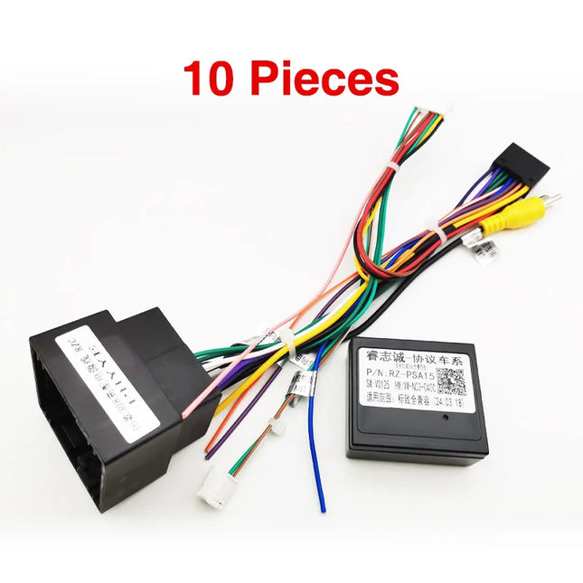 Decodificatore CAN Bus cablaggio 56 pin, adattatore Android 16 pin con ritenzione SWC per Peugeot 208 308 2008 3008 Citroen C3 C4 C5 (17-23)