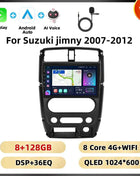Podofo 8Core AI Voice Car Audio For Suzuki Jimny 2007-2012 Multimedia Player Android Auto Carplay WIFI 4G Bluetooth Car Stereo