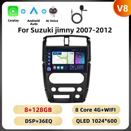 Podofo 8Core AI Voice Car Audio For Suzuki Jimny 2007-2012 Multimedia Player Android Auto Carplay WIFI 4G Bluetooth Car Stereo
