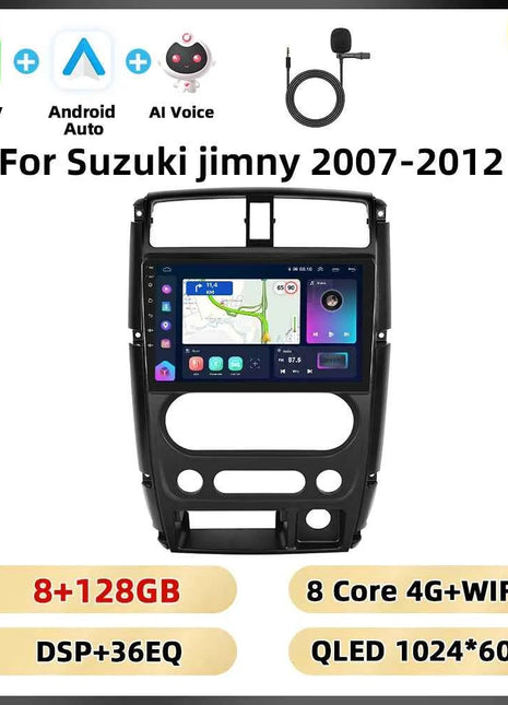 Podofo 8Core AI Voice Car Audio For Suzuki Jimny 2007-2012 Multimedia Player Android Auto Carplay WIFI 4G Bluetooth Car Stereo