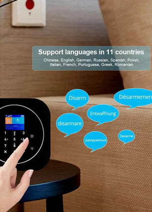 KERUI Sistema di Allarme di Sicurezza Domestica Supporto Alexa G12 Sistema di Allarme WIFI/GSM con App Telefono Sirena di Allarme Sensore PIR Tuya Smart APP