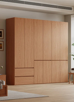 Armadio in Legno Massello di Rovere — Stile Nordico Scandinavo | Guardaroba Modulare per Camera da Letto