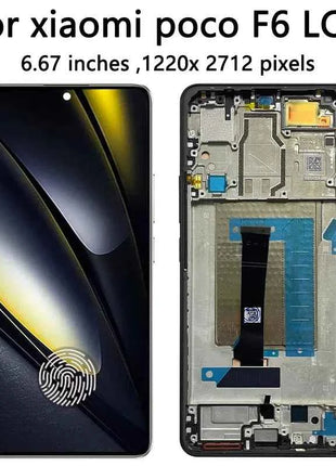 6.67“New AMOLED for Xiaomi Poco F6 lcd 24069PC21G display touch screen digitizer Assembly for xiaomi poco f6 lcd frame