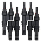1/2 paia di connettori solari fotovoltaici maschio e femmina di alta qualità IP67 da 2 a 1 T per sistema di kit solari fai da te MC2.5 4 MC6