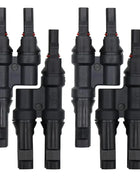 1/2 Pair High Quality IP67 Male and Female Photovoltaic Solar Connectors 2 to 1 T for DIY Solar Kit System MC2.5 4 MC6