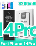0 Cycle High Capacity Battery For iPhone 11 11Pro 12Pro 12 13 14 13Pro 14Pro Max Mini Phone Bateria + Free Tool Kit