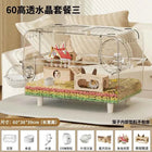 ‌Premium Hamster Cage, Thickened Acrylic Gerbil Mansion, Chew-Proof Luxury Habitat with Large Space, Ventilated Small Pet Home