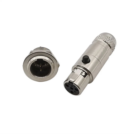 1 Coppia di Metallo Mini XLR 3/4/5/6 Spille Spina Femmina Maschio Martinetti Telaio Pannello Presa Audio Microfono Cavo di Saldatura connettore