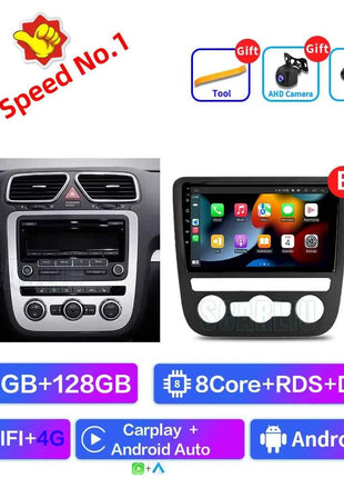 Android 16 For VW Volkswagen Scirocco 3 III Mk3 2008-2014 9 inch 8 Core WIFI Bluetooth Auto Navigation System Radio Multimedia