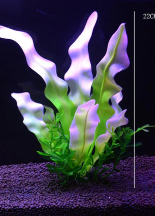 Artificial Aquarium Decor Plants Water Weeds Ornament Aquatic Fish Tank Simulation Grass Flower Decoration Accessories