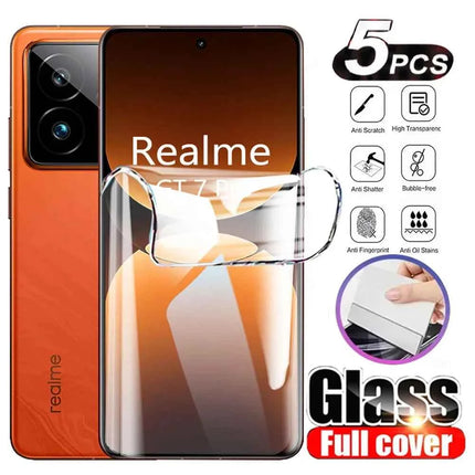 5PCS Hydrogel Film For Realme GT 7 Pro 6T ENO 6 5 SE 3T Neo 3 2 Screen Protector For Realme C63 C67 C55 C53 C51 C30 C25 C20 Film