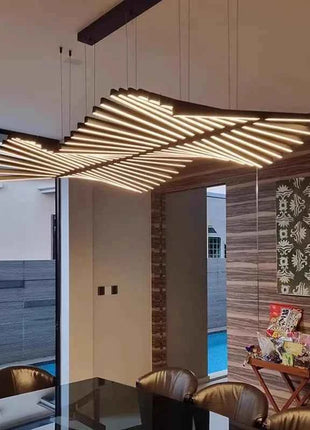 Lampadario moderno a soffitto a LED Creativo a lisca di pesce Soggiorno di lusso Luce Decorazione per interni per la casa Lampada a sospensione per sala da pranzo per ufficio