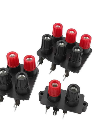 1 pz 2/4/6 posizioni 4mm presa a banana jack audio esterno amplificatore altoparlante morsettiera a vite connettore dritto/piegato pin