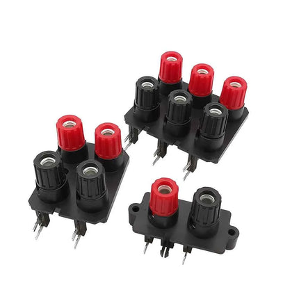 1 pz 2/4/6 posizioni 4mm presa a banana jack audio esterno amplificatore altoparlante morsettiera a vite connettore dritto/piegato pin