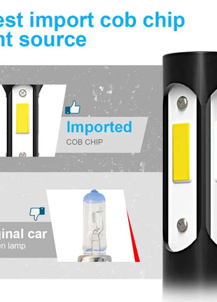 2pcs New 4 Sides 9005/HB3 9006/HB4 H4 H7 H11 H13 9004 9007 Car LED Bulbs 6000K White 8000K Ice Blue 26000LM 360 Beam Angle