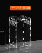 Transparent Acrylic Reptile Terrarium Habitat Box Nano Arboreal Tarantula Enclosure Spider Scorpion Bearded Dragon Habitat
