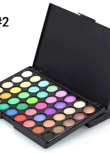 40 Colors Ultimate Eyeshadow Palette Matte & Shimmer Finishes Earth Tones Long-Lasting Smudge Proof Makeup Kit Korea Cosmetics