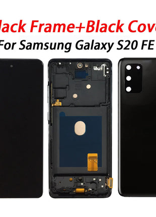 S20 FE display Per Samsung S20 FE lcd SM-G781 G781U G781B Display LCD Con Telaio Touch Screen Digitizer Assembly sostituzione