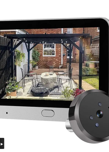 Telecamera Spioncino Digitale WiFi Yuezhe con Rilevamento di Movimento a Microonde, Visione Notturna IR, 3MP, Compatibile con Tuya Smart Life