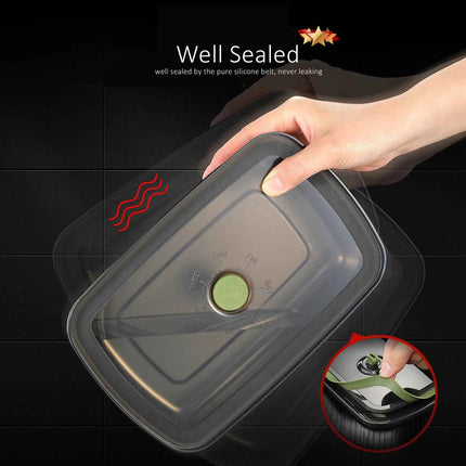 LFGB Certification 304 Stainless Steel Kitchen Food Preservation Box Air Out Slight Vaccum Crisper Well Sealed Seafood Container