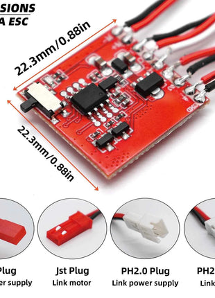 370 380 390 Brushed Motor DC MOTOR 30A KIT for 1:10 1:12 1:14 1:16 1:24 RC Monster CRAWLER AXIAL SCX24 B17 TAM54393 B17 TRX 7075