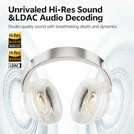 QCY H3S -56dB Adaptive ANC Over Ear Headphone Hi-Res LDAC Spatial Sound Wireless Earphone Bluetooth 6.0 Dual Driver 102H Headset