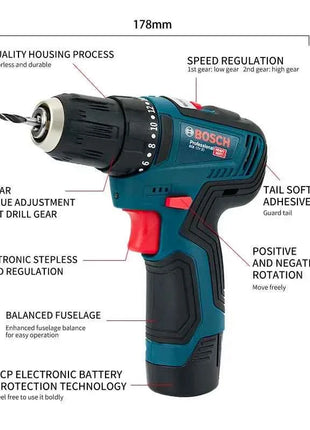 Bosch GSB-12-V30 Electric Drill battery Professional Heavy Duty Cordless Driver Multifunctional Household Electric Screwdriver