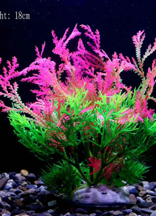 Artificial Aquarium Decor Plants Water Weeds Ornament Aquatic Fish Tank Simulation Grass Flower Decoration Accessories