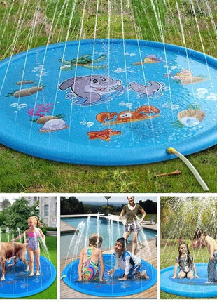 Tappetino per giochi estivi per bambini Tappetino per acqua spray Giocattoli gonfiabili per cartoni animati giganti Giardino da spiaggia Gioco all'aperto Tappetino per piscina per prato Giocattoli per ragazzi e ragazze