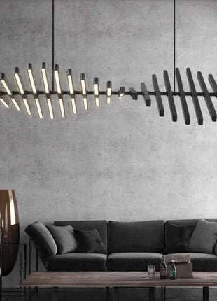Lampadario moderno a soffitto a LED Creativo a lisca di pesce Soggiorno di lusso Luce Decorazione per interni per la casa Lampada a sospensione per sala da pranzo per ufficio