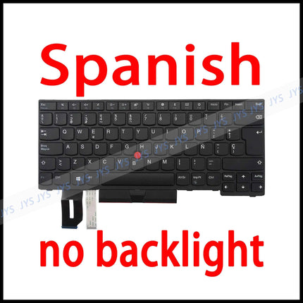 Laptop Replacement Keyboard for Lenovo ThinkPad E480 E485 E490 E495 L380 L390 L480 R480 T480S L490 T490 T495 US/BR/FR/UK/PT/SP