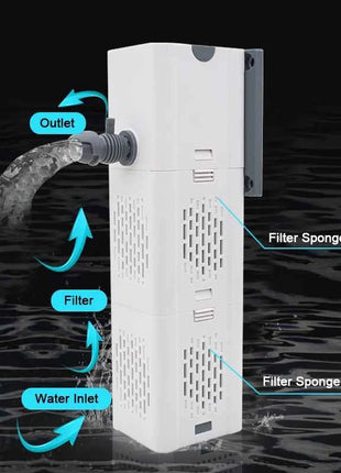 Aquarium Filter Pump Fish Tank Submersible Silent Air Oxygen Aerator Internal Water Pump Aquarium Air Pump Wave Maker 220v