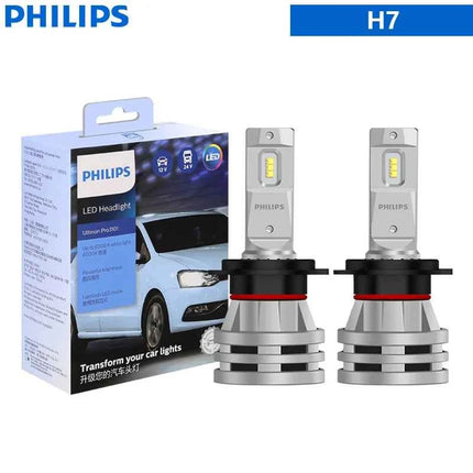 Philips H4 H7 H11 LED Ultinon Pro3101 H1 H3 HB3 HB4 HIR2 9005 9006 9012 Lumileds LED Car Headlight 6000K Bright White Bulbs, 2x