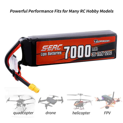 SUNPADOW 3S 8200mAh RC Lipo Battery for 11.55V 120C with XT60 Connector for RC Airplane Aircraft Quadcopter Drone FPV Helicopter