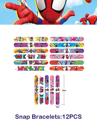 Set Decorazioni per Festa di Compleanno Spidey e Amici, Articoli per la Tavola, Bicchieri, Piatti, Palloncini, Striscione, Sacchetti Regalo, Decorazioni per Torte, Accessori per Bambini