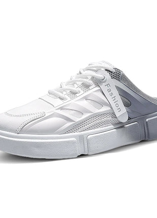 New Summer Men's Casual Mesh Walking Shoes Baotou Slippers with Low Heel Comfortable Soft Non-slip for Outdoors