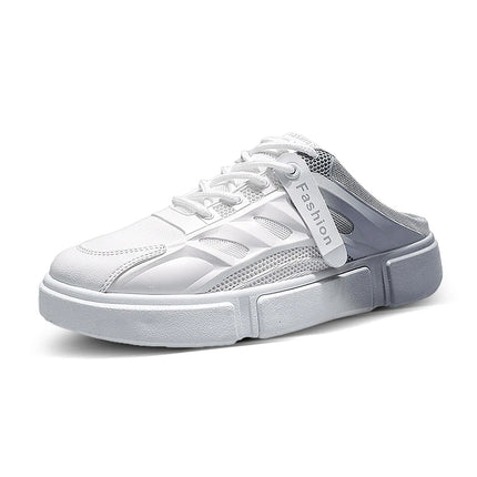 Scarpe da Passeggio Uomo in Mesh Casual Estive Nuove Ciabatte Baotou con Tacco Basso Comode Morbide Antiscivolo per Esterni