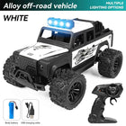 1:16 High Speed Off-Road Alloy RC Cars Police Truck Jeep with Music Sound and LED Lights 2.4G Remote Control Cars Outdoor Toy