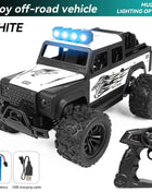 1:16 High Speed Off-Road Alloy RC Cars Police Truck Jeep with Music Sound and LED Lights 2.4G Remote Control Cars Outdoor Toy