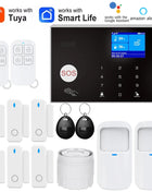 WIFI GSM Home Alarm System Security Alarm Host Anti-theft with Door Gap PIR Motion Sensor Tuya Smart App Control Works with Alexa