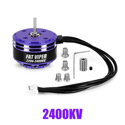 INJORA Brushless Fat Viper 2204 Outrunner Motor & Transmission for 1/18 RC Crawler TRX4M