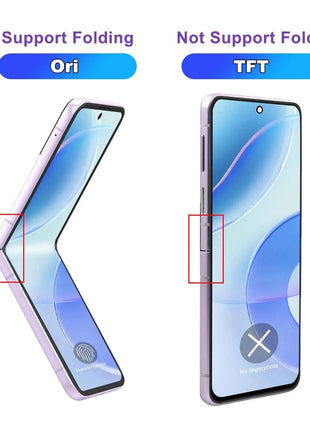 Per Samsung Z Flip 3 F926/F9260 Display LCD di qualità TFT Touch Screen con telaio Digitizer Assembly compatibile con Z Flip3