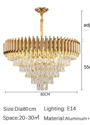 AuroraRealm Illuminazione Lampadario a soffitto in cristallo a LED Villa di lusso Soggiorno Sala da pranzo Lampada a sospensione da cucina Lampada a sospensione per la casa