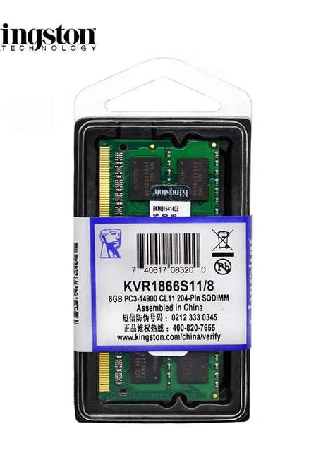 Kingston Laptop Ram DDR3L DDR3 8GB 4GB 1066Mhz 1333Mhz 1600Mhz 1866Mhz SO-DIMM PC3-8500 10600 12800 Notebook DDR3 Dual Channel
