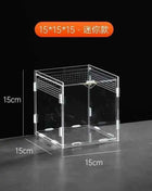 Transparent Acrylic Reptile Terrarium Habitat Box Nano Arboreal Tarantula Enclosure Spider Scorpion Bearded Dragon Habitat
