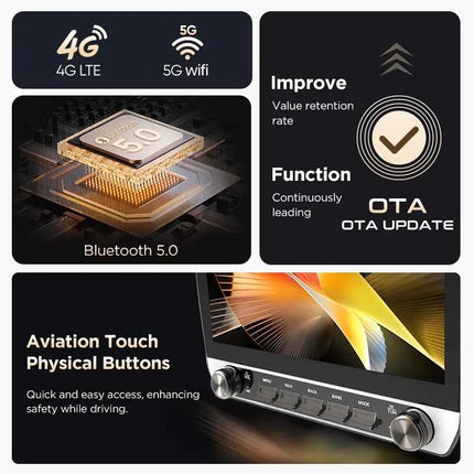 Junsun 10.1" WirelessCarplay AndroidAuto Car Radio for Fiat Ducato Jumper2 2011-2022 radio with button Bluetooth GPS Navi 4G DSP