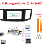 For VW Volkswagen Crafter 2017-2022, 10-inch 2DIN Car Radio Fascia, Wiring Harness Adapter + Canbus Decoder