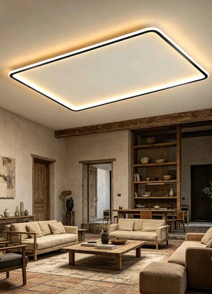Lampada da Soffitto LED Ultrasottile AuroraRealm, Illuminazione Moderna per Soggiorno con Telecomando, Lampadario per Camera da Letto e Balcone