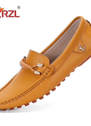 YRZL Mocassini da uomo Scarpe in pelle fatte a mano Scarpe da guida casual Scarpe slip-on Mocassini comodi di lusso Scarpe da uomo Taglie forti 37-48